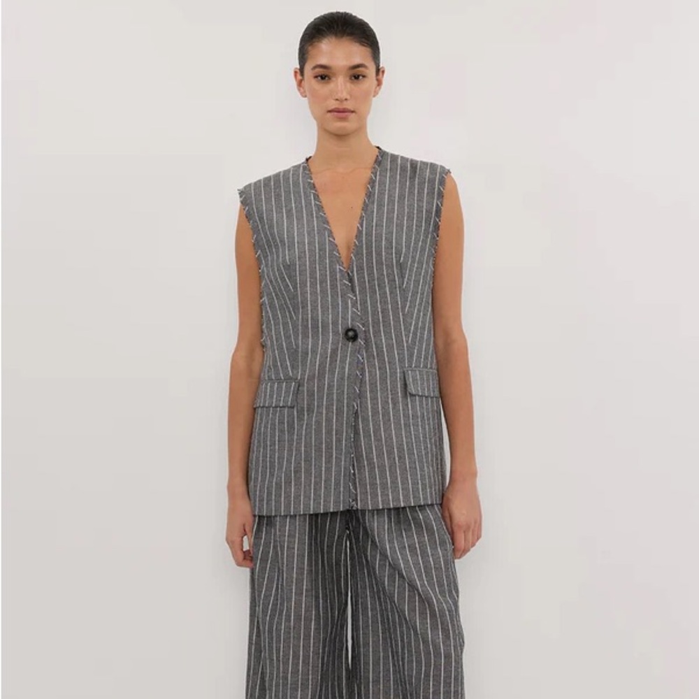 DISSH Ollie Slate Stripe Oversized Vest